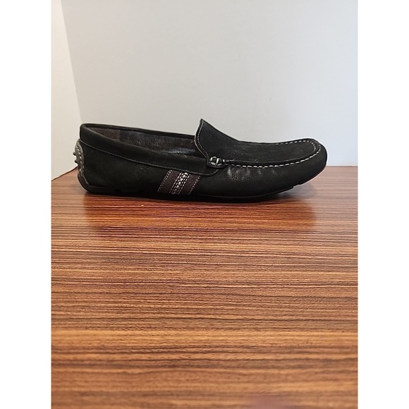 G. H.‎ Bass & Co Black Suede Loafers Slip On Shoes Men Size 10 M Made In Brazil main image 4